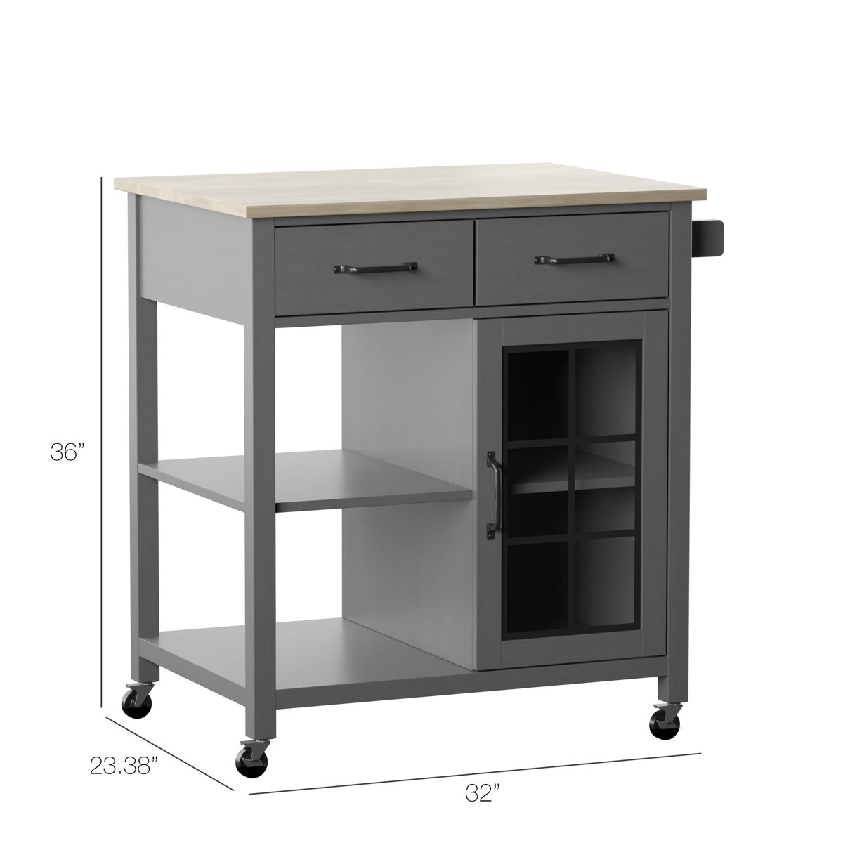 Laurel Foundry Modern Farmhouse Amata 32'' Wide Rolling Kitchen Cart